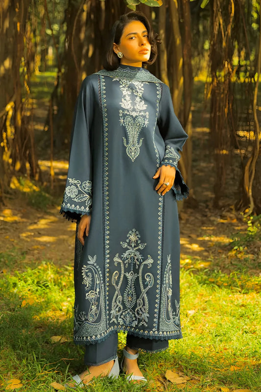 ASIM JOFA Luxury Dhanak Embroidered 3pc Unstitched