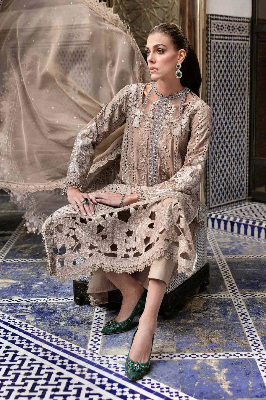 MARIA.B LUXARY LAWN EMBROIDERED 3PS UNSTITCHED