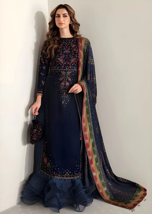 Jazmine Embroidered Luxury Velvet Formal VF-2005 Unstitched 3 Pieces