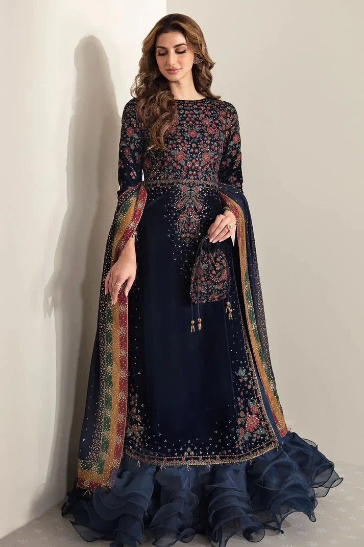 Jazmine Embroidered Luxury Velvet Formal VF-2005 Unstitched 3 Pieces