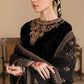 Baroque Black Luxury Velvet Dress Embroidered 3 Piece Unstitched