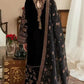 Baroque Black Luxury Velvet Dress Embroidered 3 Piece Unstitched