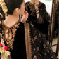 Baroque Black Luxury Velvet Dress Embroidered 3 Piece Unstitched