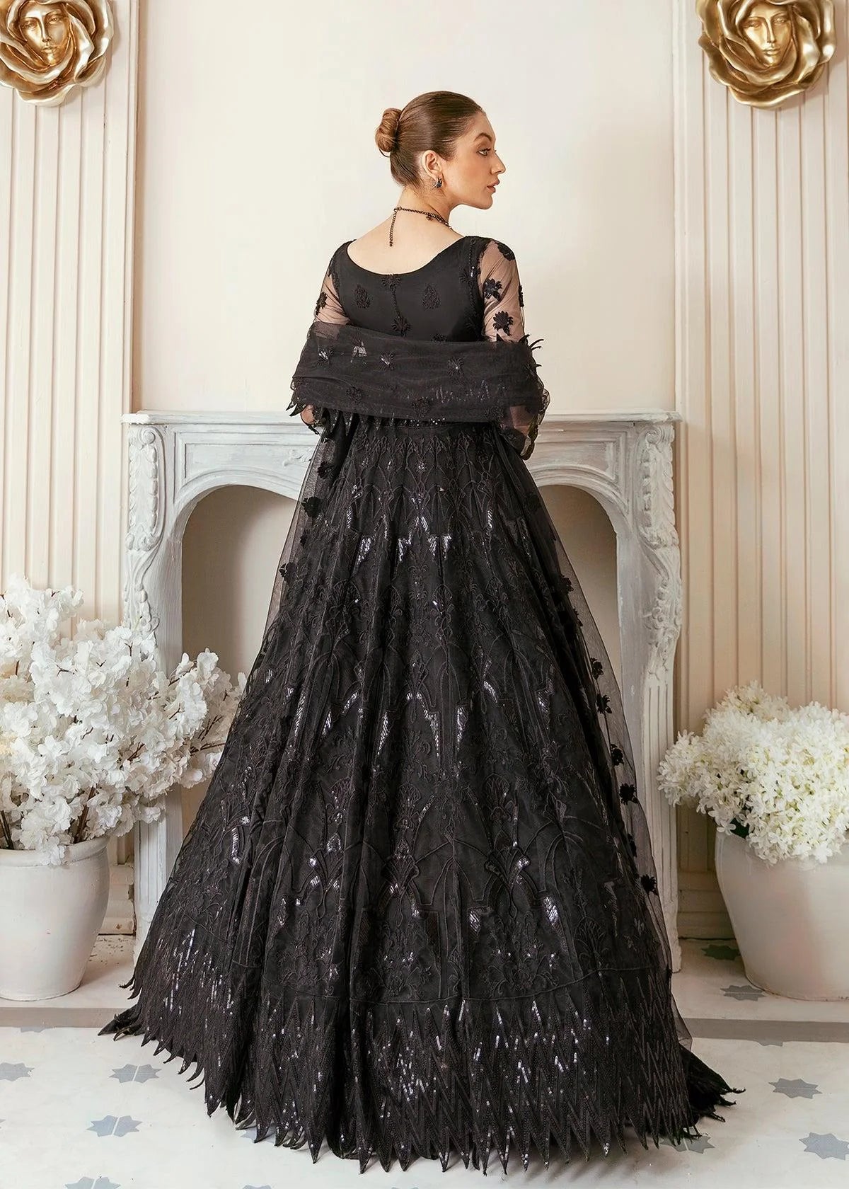 AKBAR ASLAM LUXURY BLACK BEAUTY MAXI