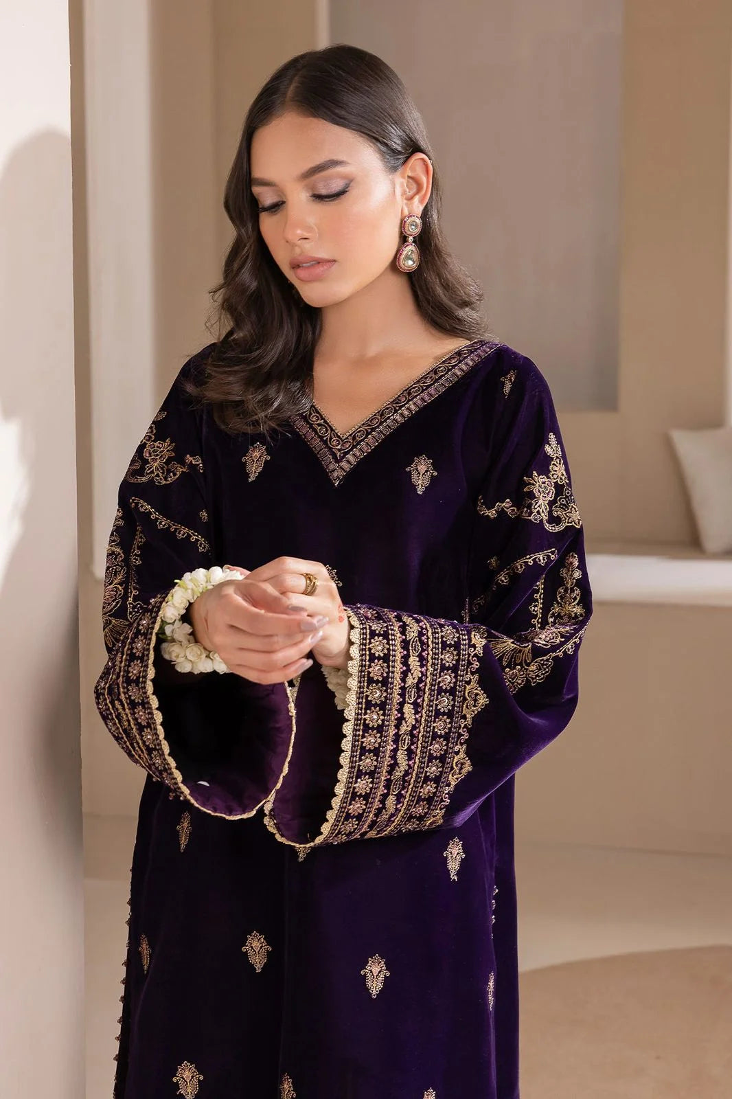 Baroque Chantelle - EMBROIDERED VELVET MICRON (9000) COLLECTION UNSTITCHED