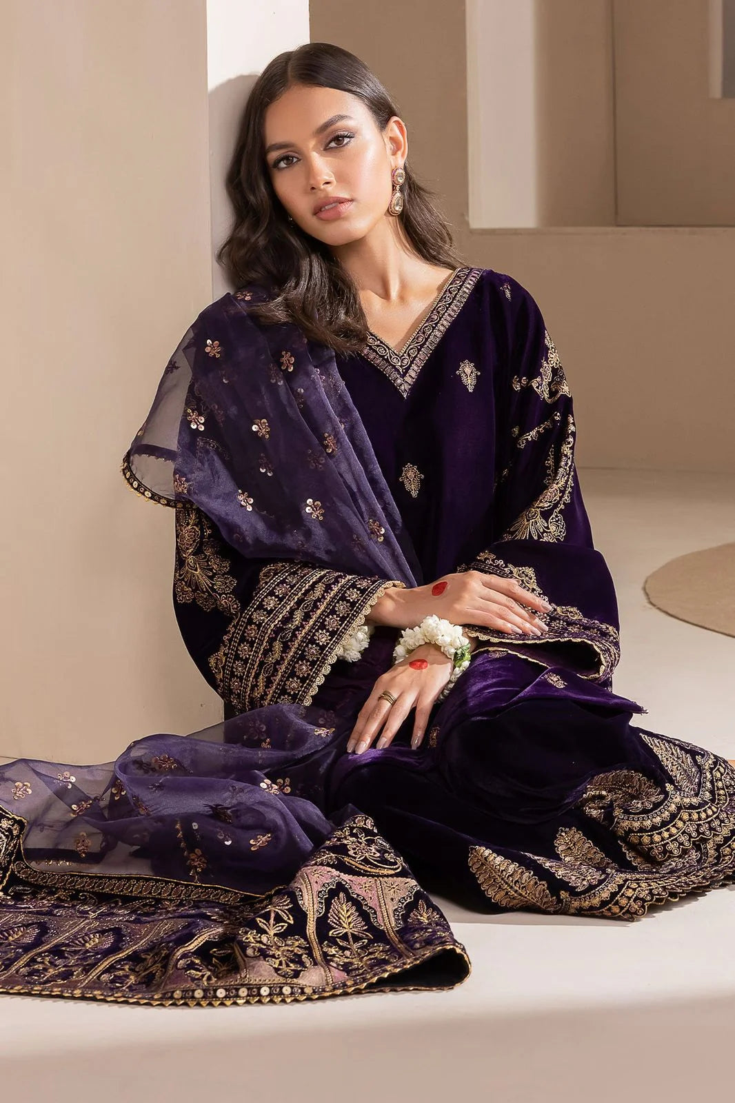 Baroque Chantelle - EMBROIDERED VELVET MICRON (9000) COLLECTION UNSTITCHED