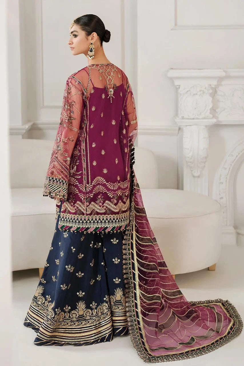 Baroque Luxury Net Embroidered 3 Piece Unstitched