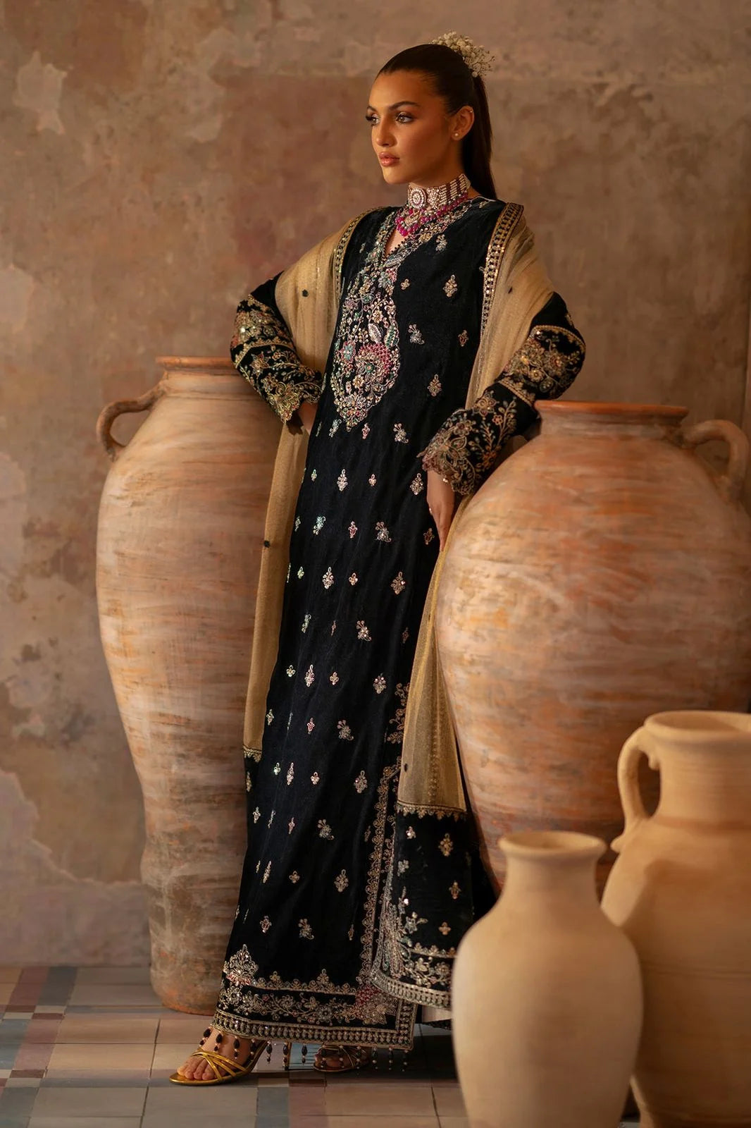 EMAN ADEEL PREMIUM  VELVET 3PC UNSTITCHED