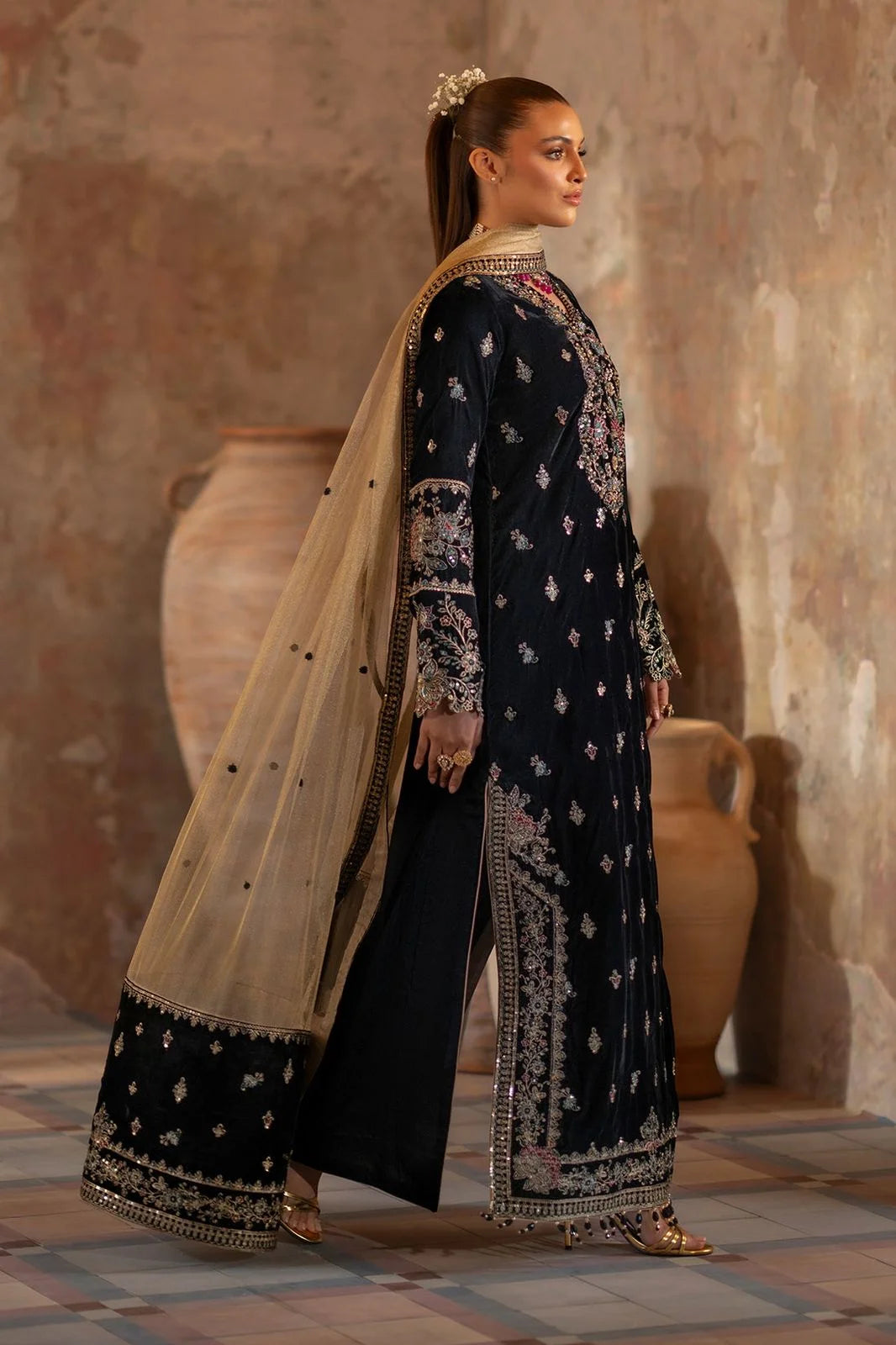 EMAN ADEEL PREMIUM  VELVET 3PC UNSTITCHED