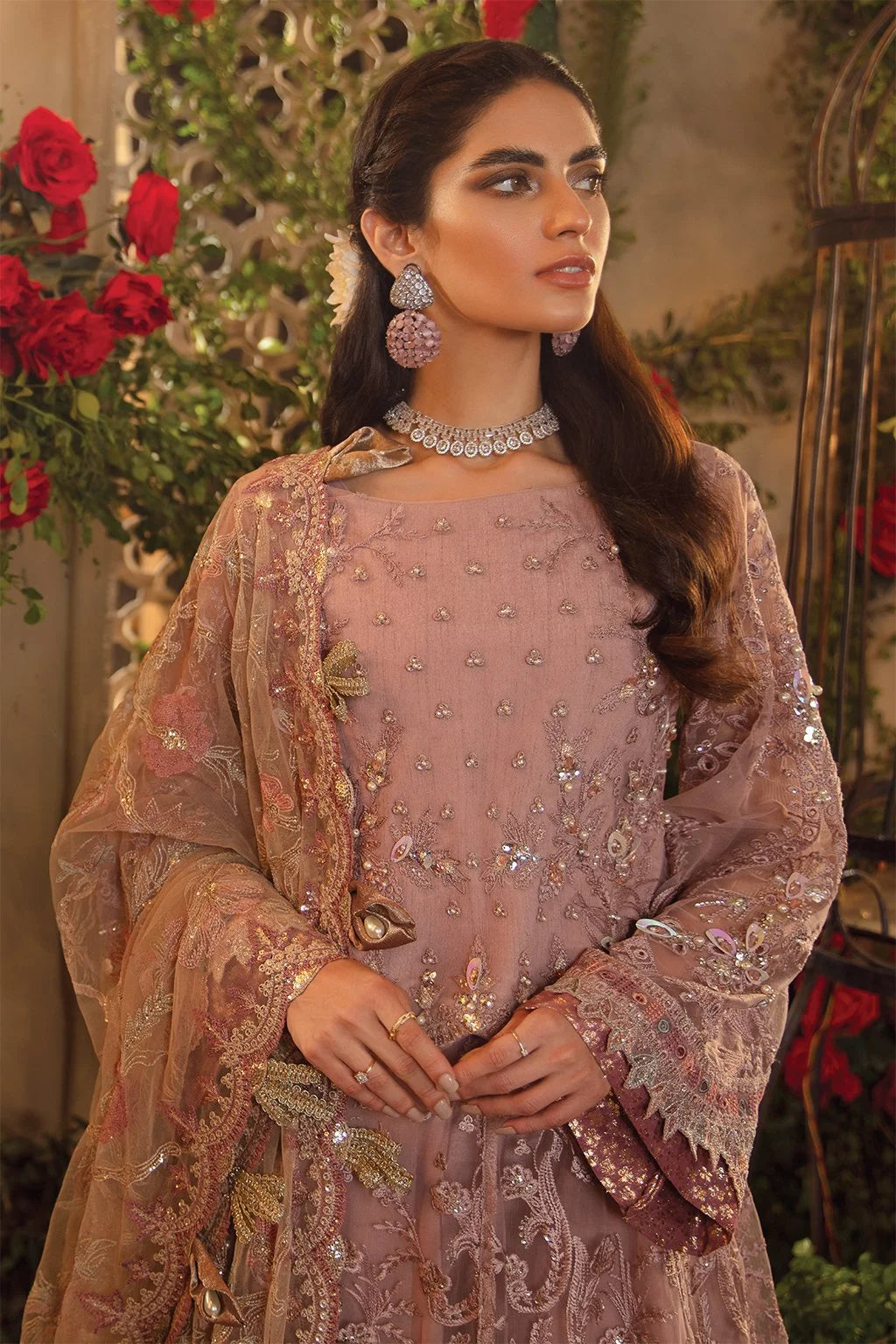 Iznik Luxury Net Maxi Embroidered 3 Piece Unstitched