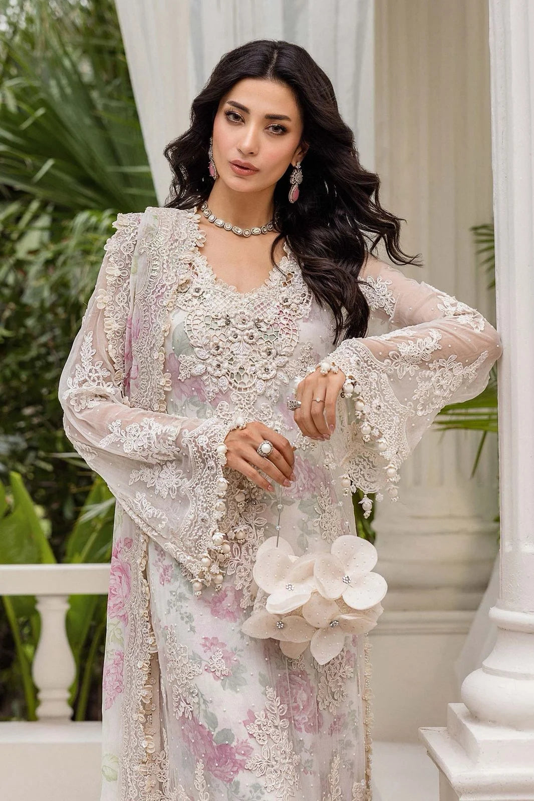 Maria B Luxury Embroidered Chiffon 3 Piece Unstitched
