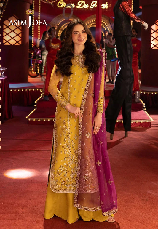 Asim Jofa Luxury Embroidered Organza 3 Piece Unstitched