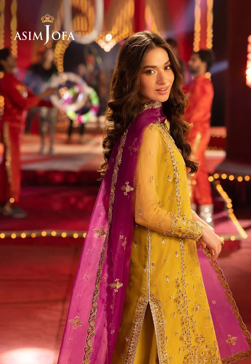 Asim Jofa Luxury Embroidered Organza 3 Piece Unstitched