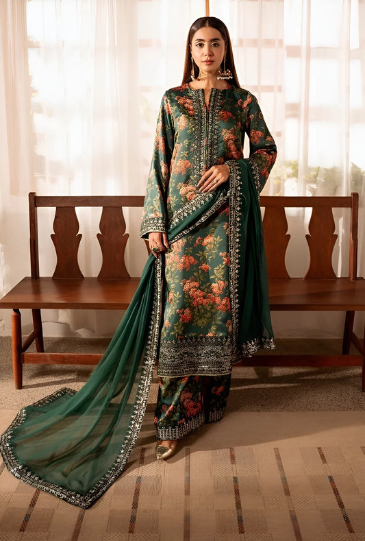Sheenora Luxury Silk Embroidered Unstitched 3 Piece