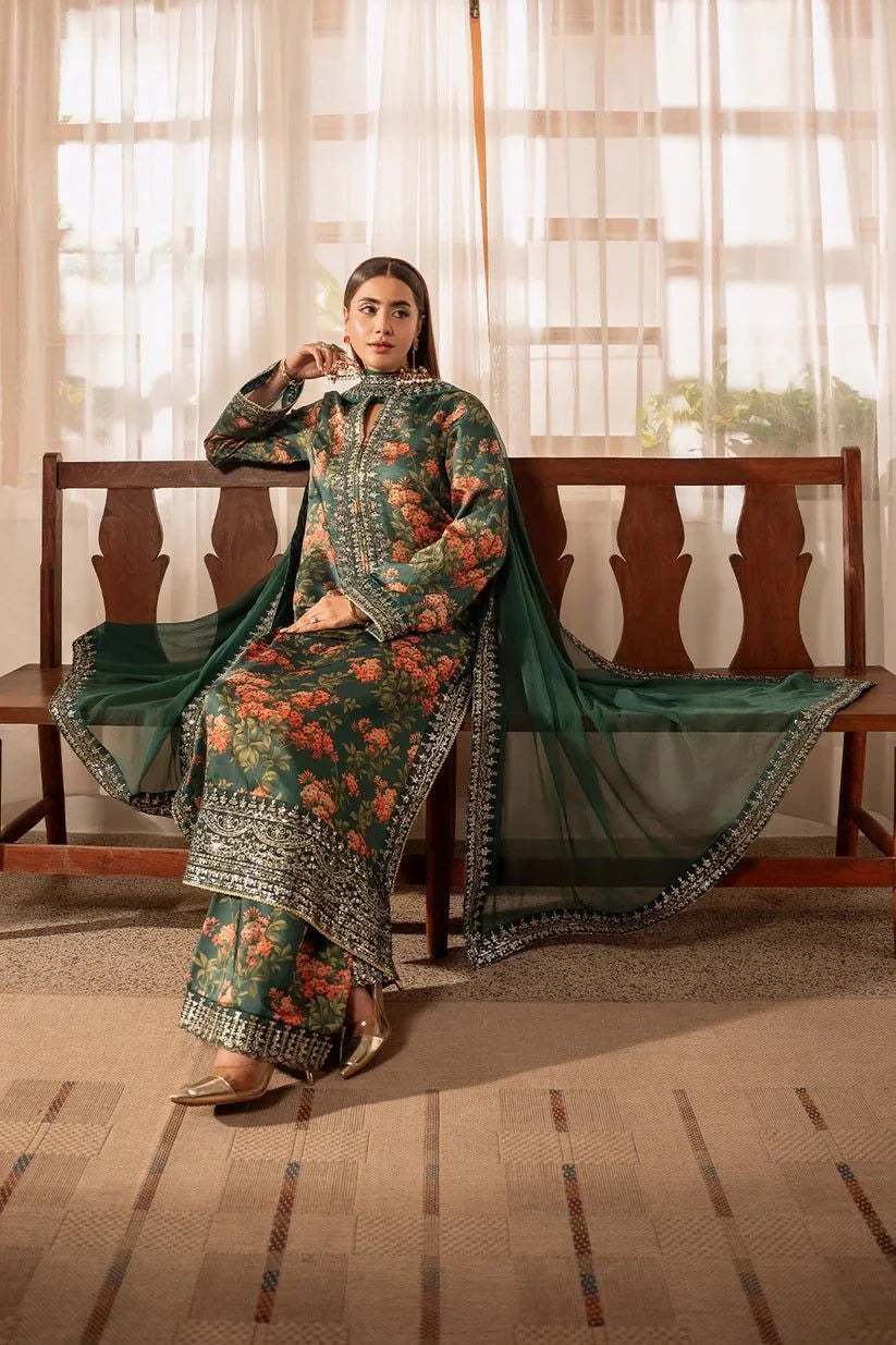 Sheenora Luxury Silk Embroidered Unstitched 3 Piece