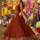 Asim Jofa Luxury Embroidered Chiffon Frock 3 Piece Unstitched