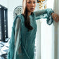 Azure Luxury Chiffon Embroidered 3pcs Unstitched