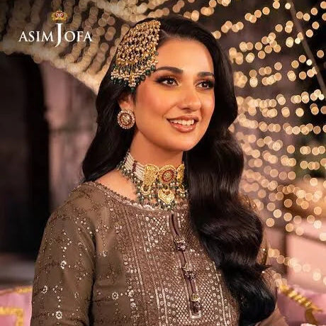ASIM JOFA DASTAN CHIFFON EMBROIDERED DRESS