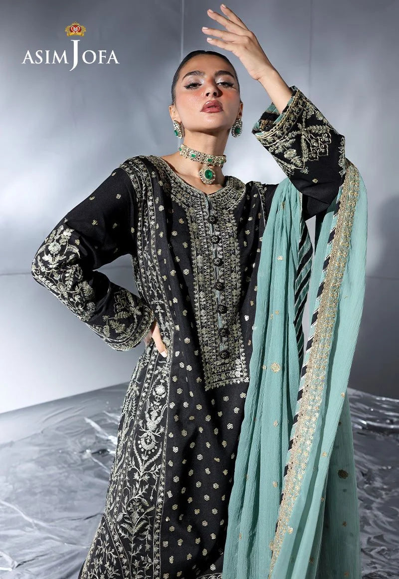 Asim Jofa EMBROIDERED CHIFFON UNSTITCHED 3 PCS
