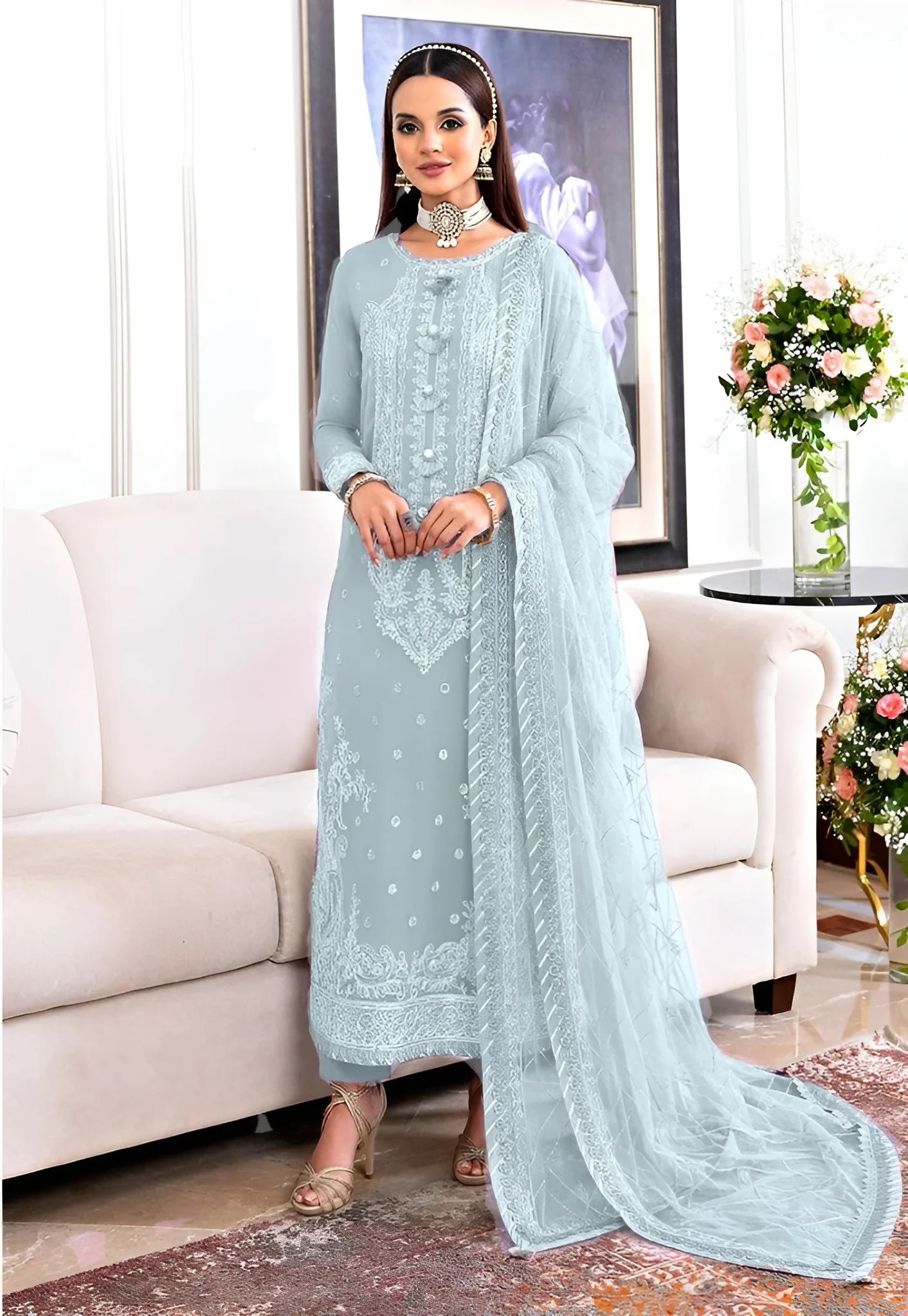 Asim Jofa Jhilmil Chiffon Embroidered Unstitched Collection
