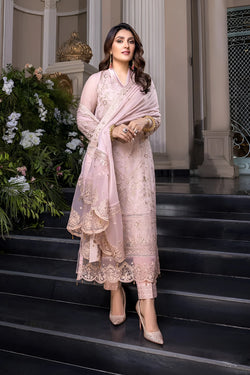 Azure luxury Chiffon Embroidered 3 Piece Unstitched