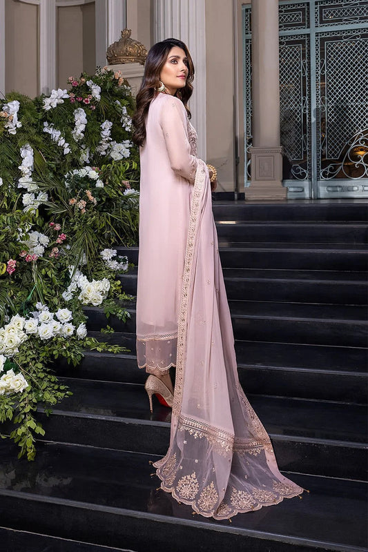 Azure luxury Chiffon Embroidered 3 Piece Unstitched
