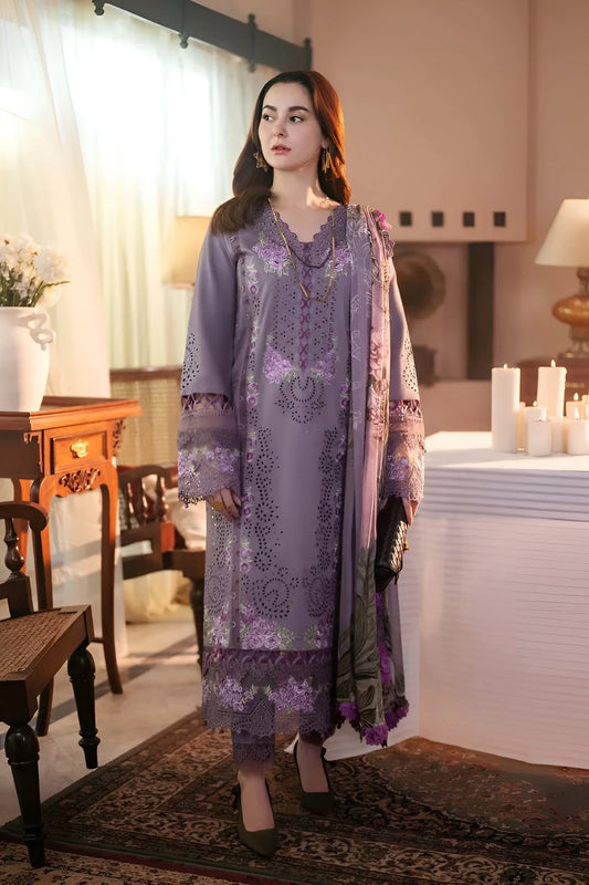 HANIA AMIR 3PC Dhanak Embroidered Suit
