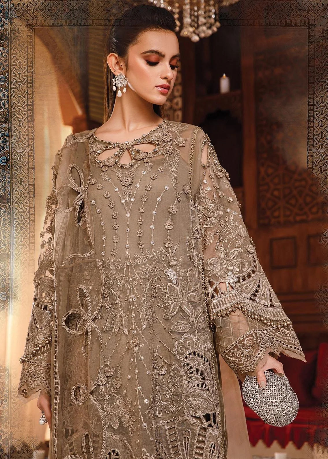MARIA.B UNSTITCHED WEDDING FESTIVITIE 3PS UNSTITCHED SUIT BD-2501