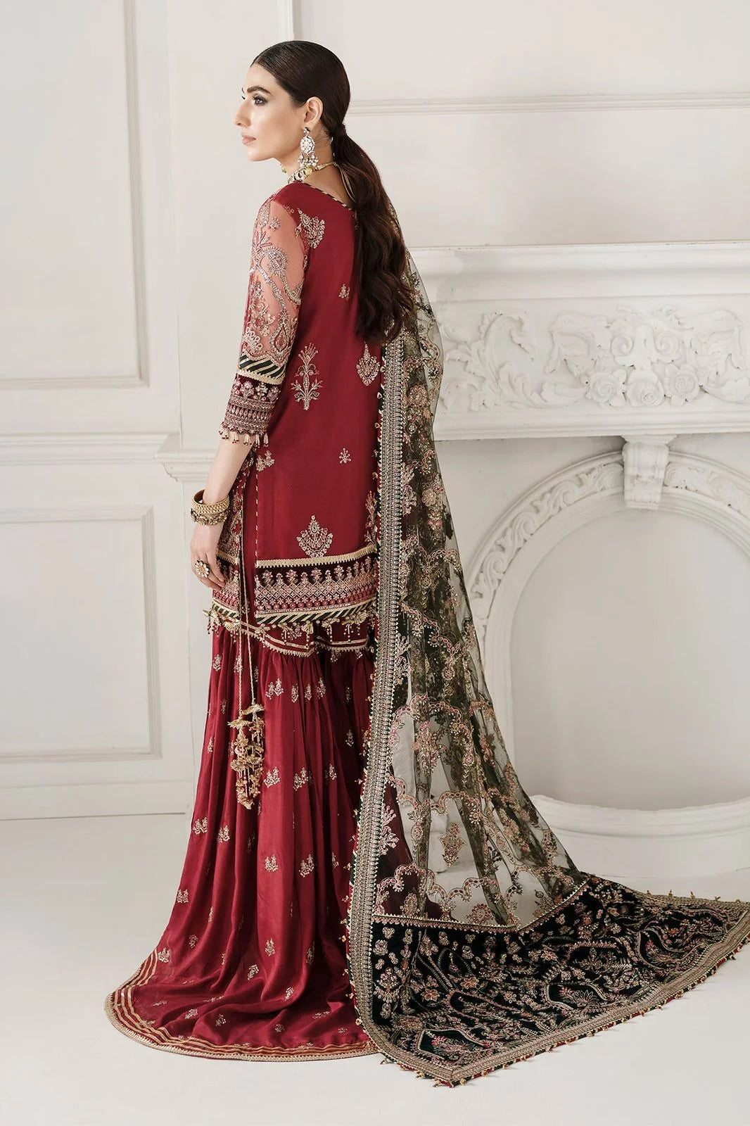BAROQUE Chantelle Bareeze Net Unstitched Embroidered 3Pc Suit CH10-07