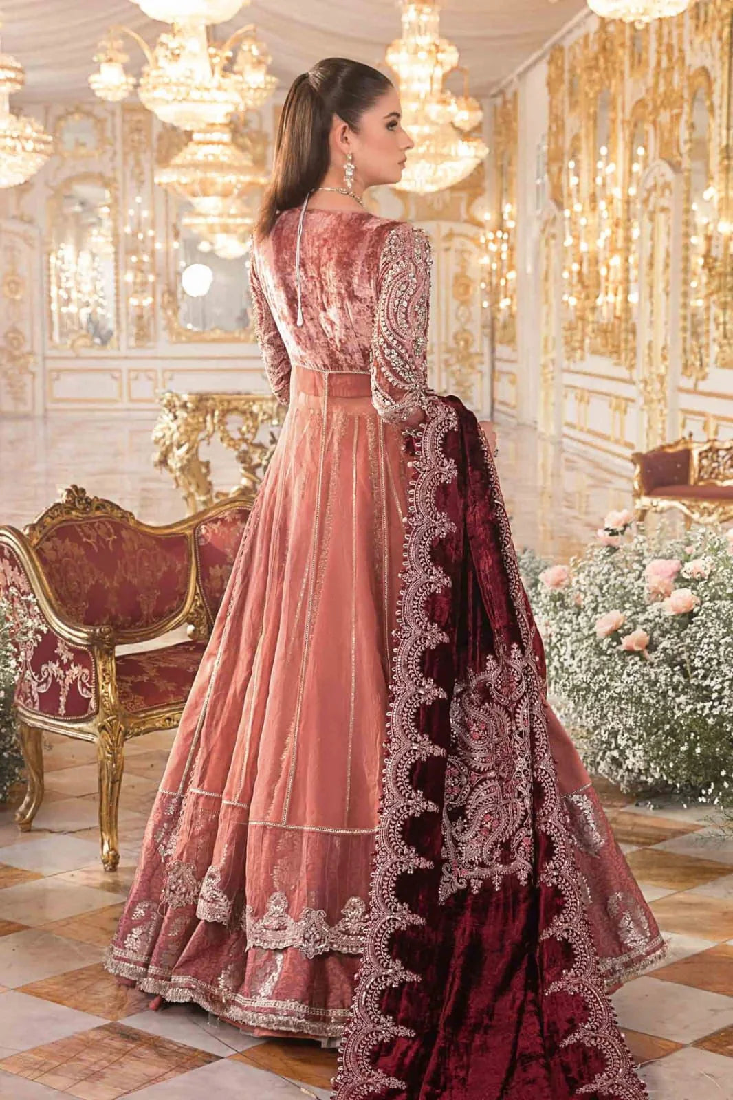 Maria B Luxury Embroidery Net Frock