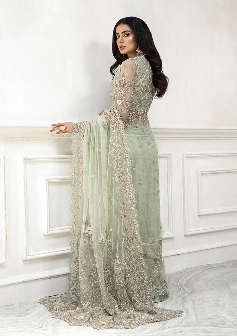 Maria B Luxury Embroidered Net Saree unstitched