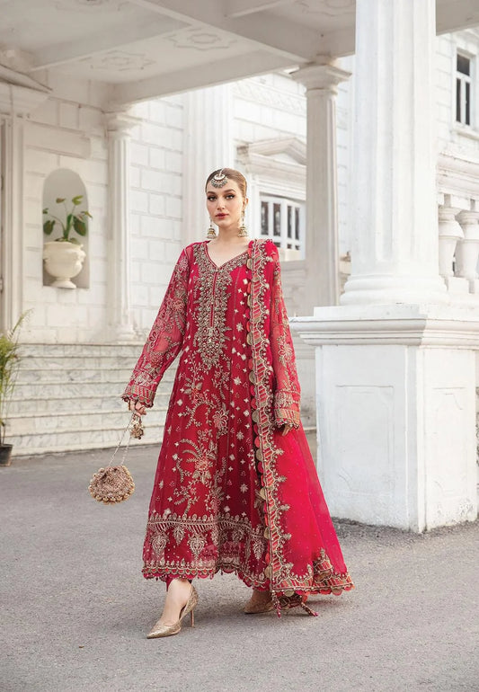 Maria.B Luxury Unstitched Embroidered Chiffon Suit MPC-24-107