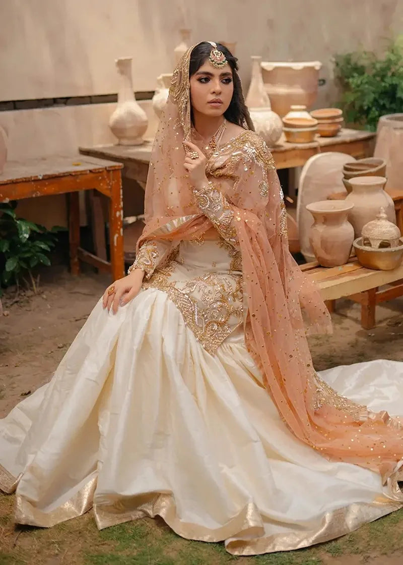 NAMEERA BRIDALS WEAR LUXURY ORGANZA 3PC UNSTTCHED