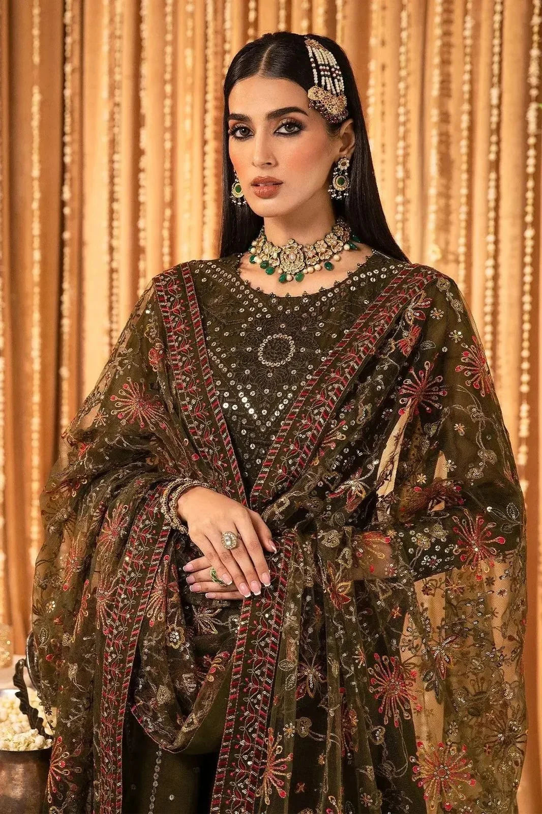 ALIZEH Luxury Chiffon Embroidered 3 Piece Unstitched