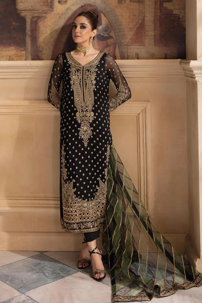 CHARIZMA Luxury Chiffon Embroidered 3 Piece Unstitched