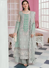 Elaf Green Hand Work Organza Embroidered 3 Piece Unstitched