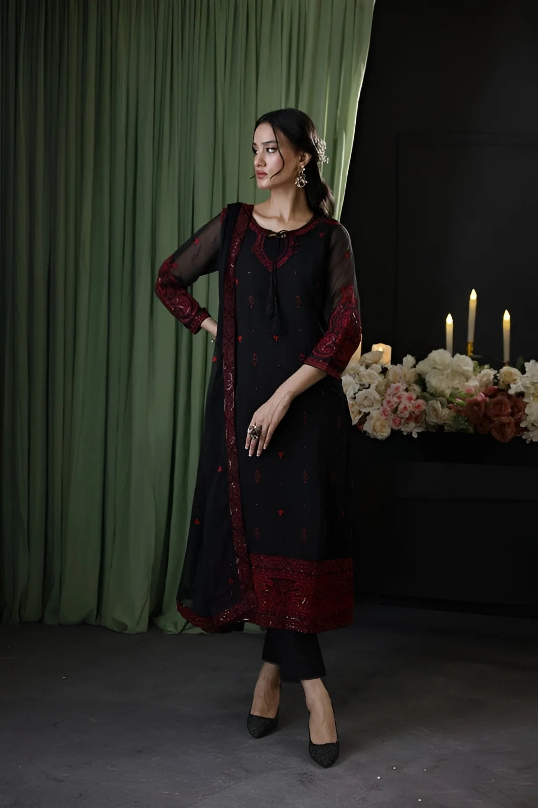 BAROQUE Chiffon Embroidered Unstitched 3ps