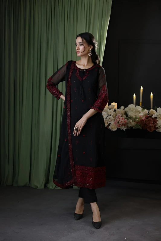 BAROQUE Chiffon Embroidered Unstitched 3ps