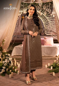 ASIM JOFA DASTAN CHIFFON EMBROIDERED DRESS