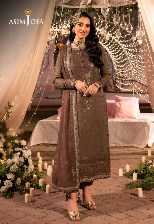 ASIM JOFA DASTAN CHIFFON EMBROIDERED DRESS