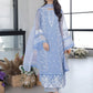 Azure Sky Blue Thread Work Luxury Embroidery Dress 3 Piece Unstitched
