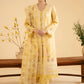 Qalamkar Yellow Luxury Lawn Collection