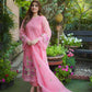 ANEELAS PREMIUM ORGANZA EMBROIDERED CHIKAN KARI DRESS