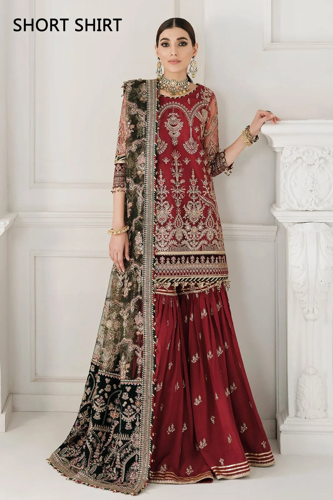 BAROQUE Chantelle Bareeze Net Unstitched Embroidered 3Pc Suit CH10-07