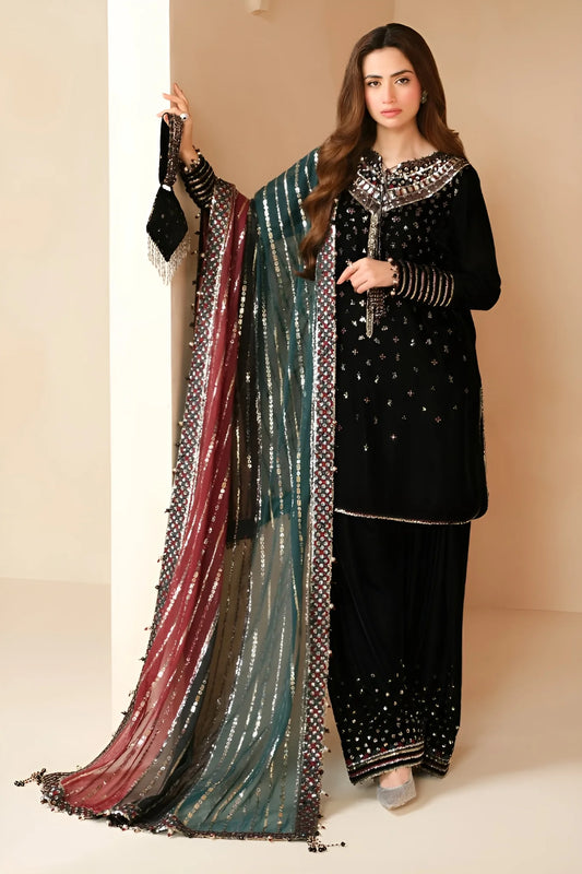 Jazmine Velvet Embroidered Collection Unstitched Formal