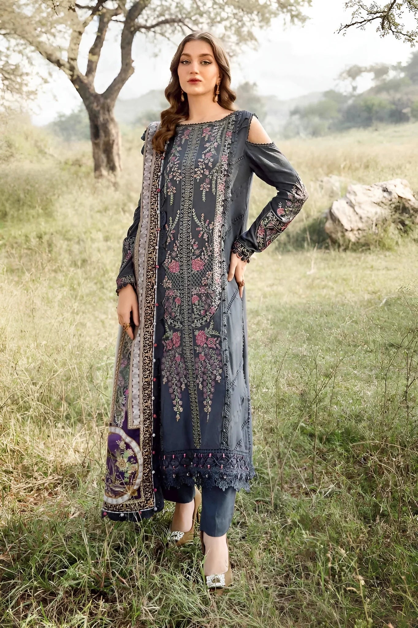 MARIA B PREMIUM DHANAK 3PC UNSTITCHED