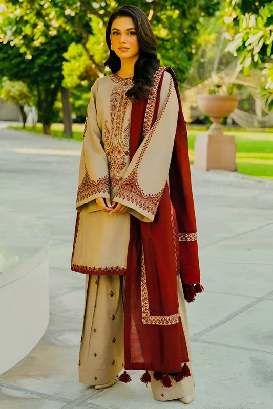 BAROUQE PREMIUM DHANAK 3PC UNSTITCHED