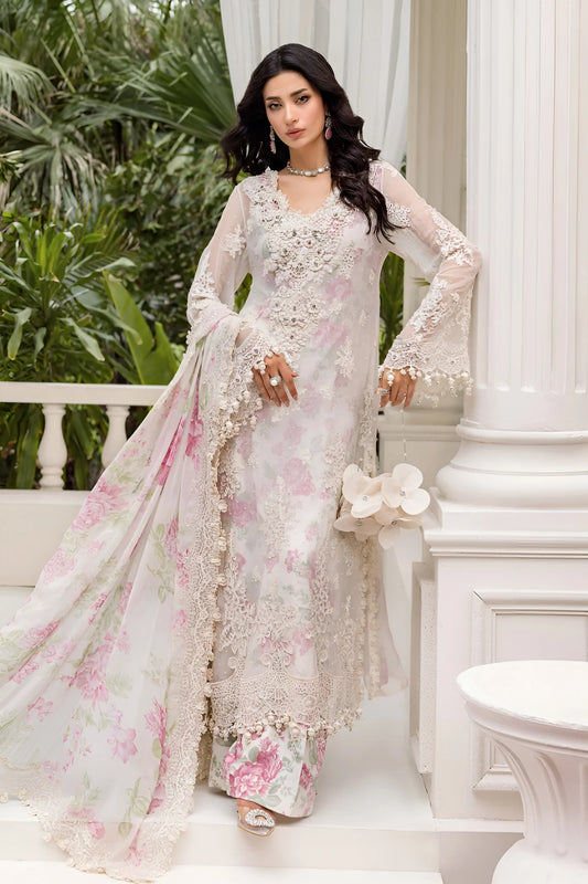 Maria B Luxury Embroidered Chiffon 3 Piece Unstitched
