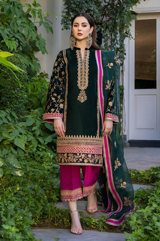 Zainab Chottani Velvet Collection Pareeshay 3 Pieces Unstitched