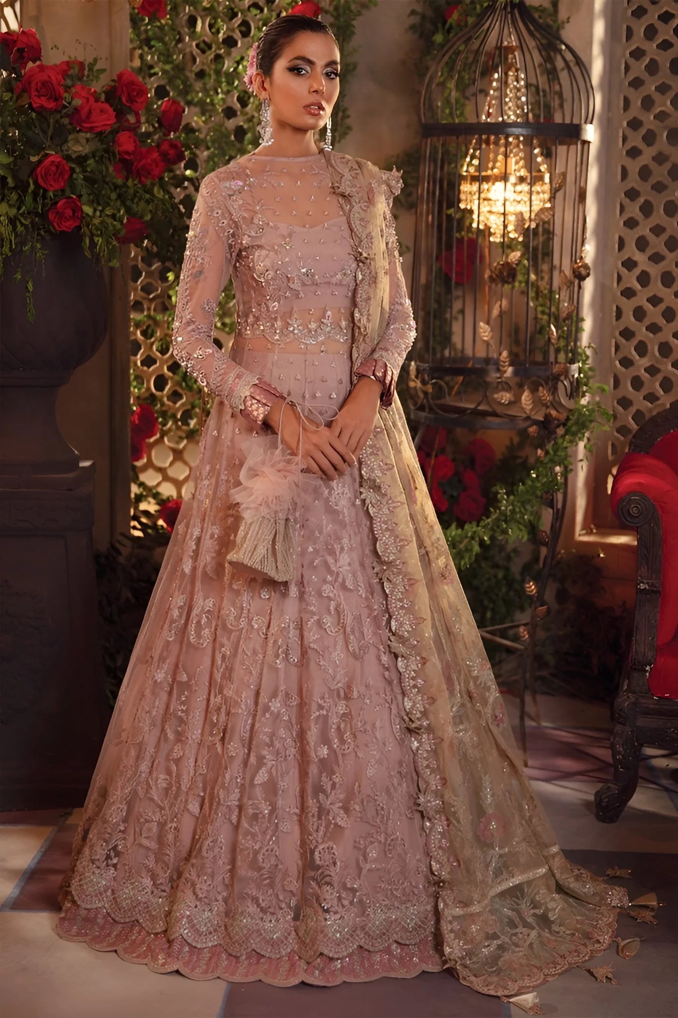 Iznik Luxury Net Maxi Embroidered 3 Piece Unstitched